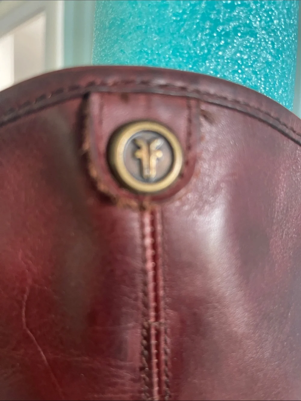 Frye Melissa Button Leather Boots - Mahogany Brown Extended Calf NEW size 9.5